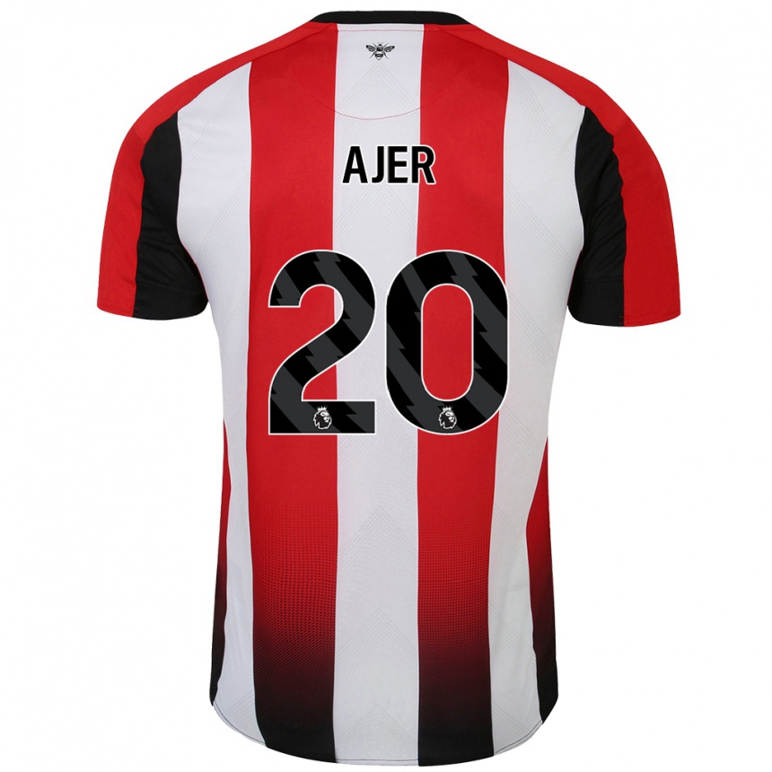 Kids Football Kristoffer Ajer #20 Red White Home Jersey 2024/25 T-Shirt Australia