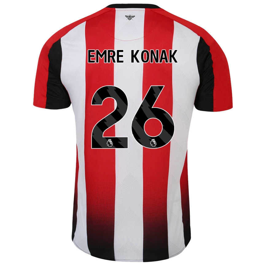 Kids Football Yunus Emre Konak #26 Red White Home Jersey 2024/25 T-Shirt Australia