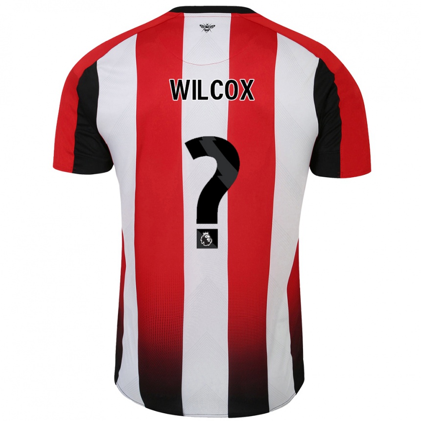 Kids Football Max Wilcox #0 Red White Home Jersey 2024/25 T-Shirt Australia