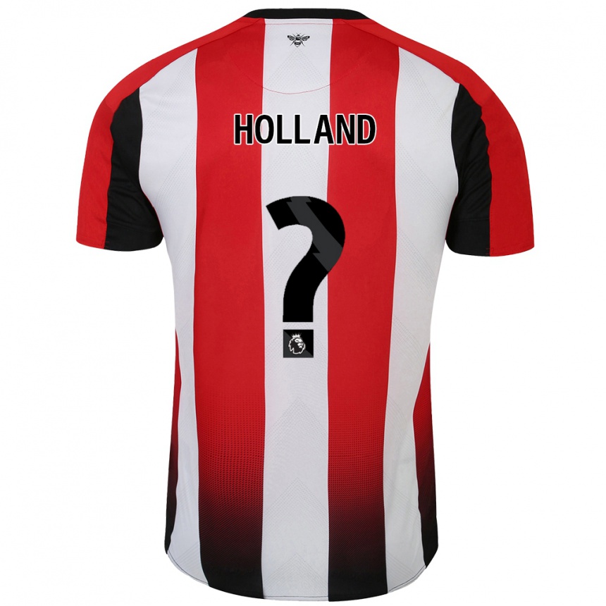 Kids Football Isaac Holland #0 Red White Home Jersey 2024/25 T-Shirt Australia