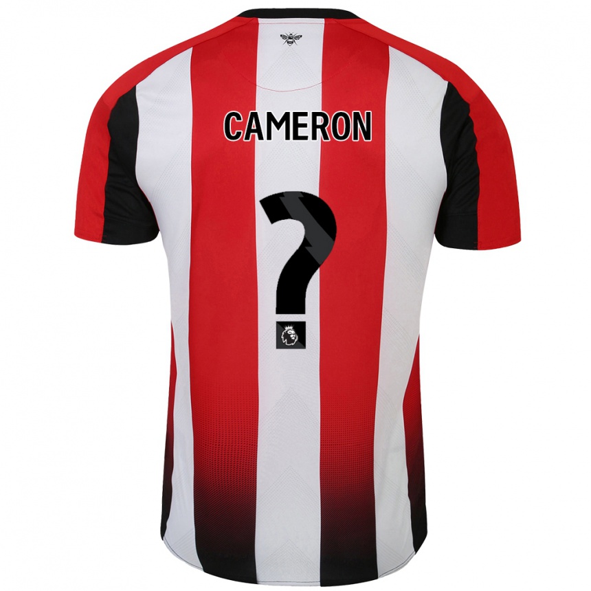 Kids Football Cameron Anderson #0 Red White Home Jersey 2024/25 T-Shirt Australia