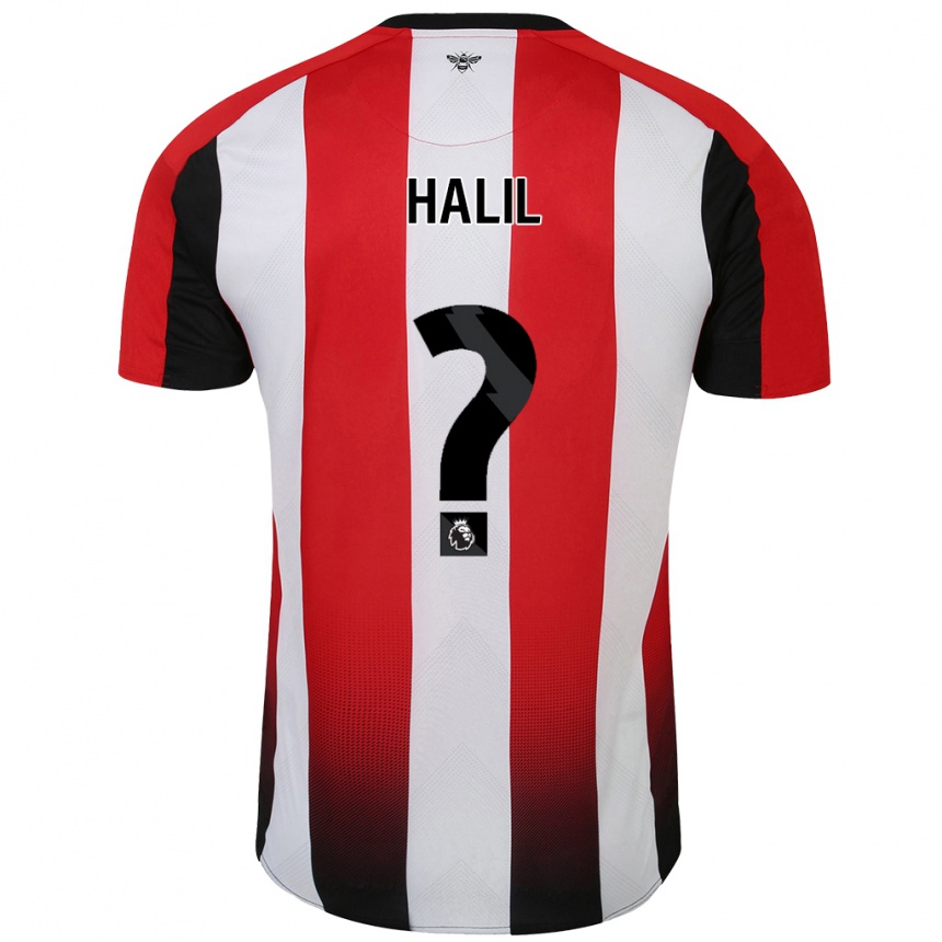 Kids Football Kaya Halil #0 Red White Home Jersey 2024/25 T-Shirt Australia