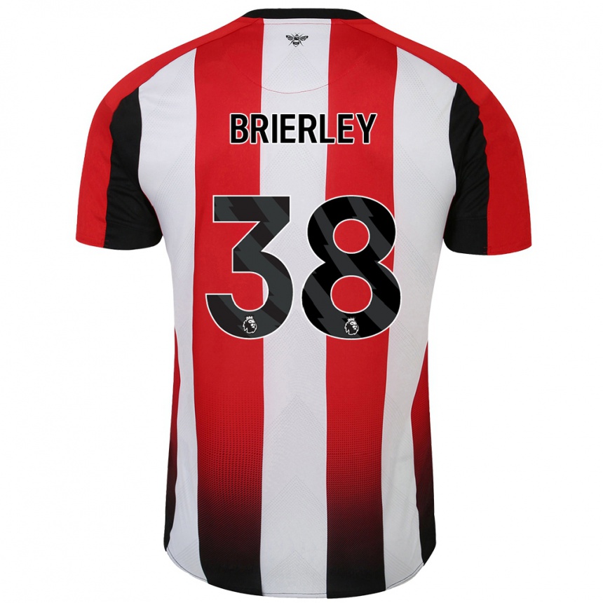 Kids Football Ethan Brierley #38 Red White Home Jersey 2024/25 T-Shirt Australia