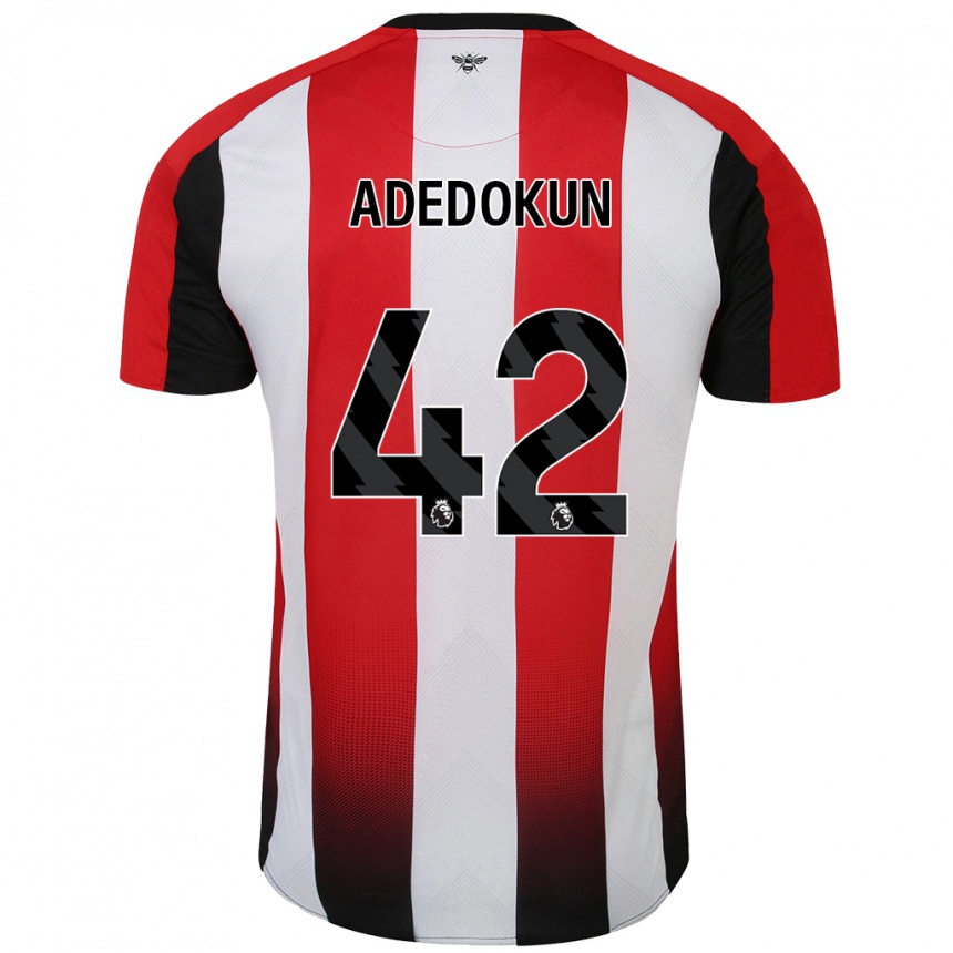 Kids Football Val Adedokun #42 Red White Home Jersey 2024/25 T-Shirt Australia