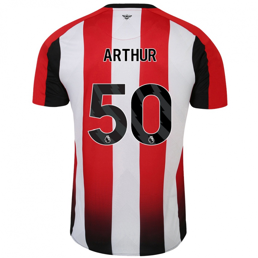 Kids Football Benjamin Arthur #50 Red White Home Jersey 2024/25 T-Shirt Australia