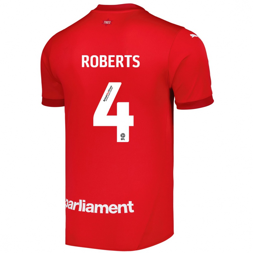 Kids Football Marc Roberts #4 Red Home Jersey 2024/25 T-Shirt Australia