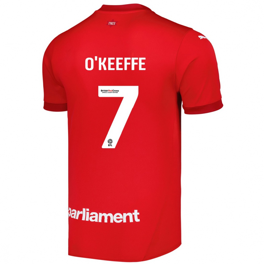 Kids Football Corey O'keeffe #7 Red Home Jersey 2024/25 T-Shirt Australia