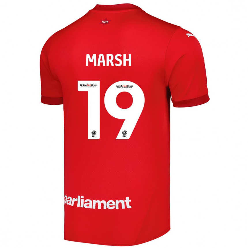 Kids Football Aiden Marsh #19 Red Home Jersey 2024/25 T-Shirt Australia