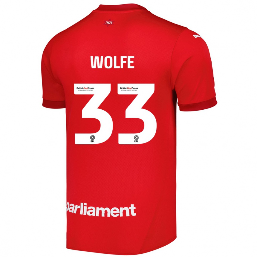 Kids Football Matty Wolfe #33 Red Home Jersey 2024/25 T-Shirt Australia