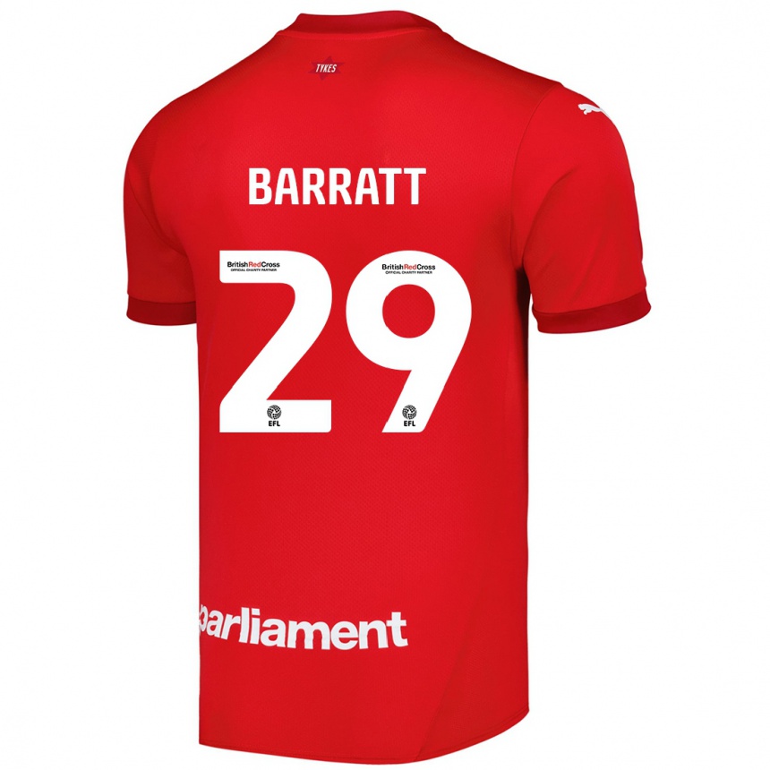 Kids Football Connor Barratt #29 Red Home Jersey 2024/25 T-Shirt Australia