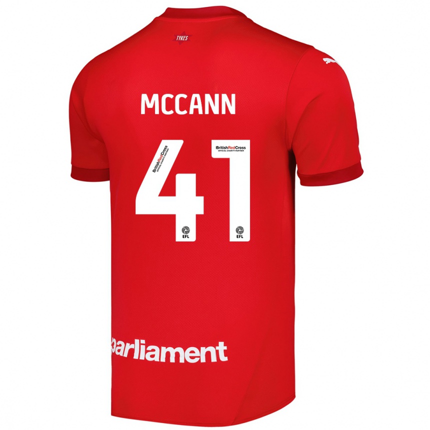 Kids Football Bayley Mccann #41 Red Home Jersey 2024/25 T-Shirt Australia