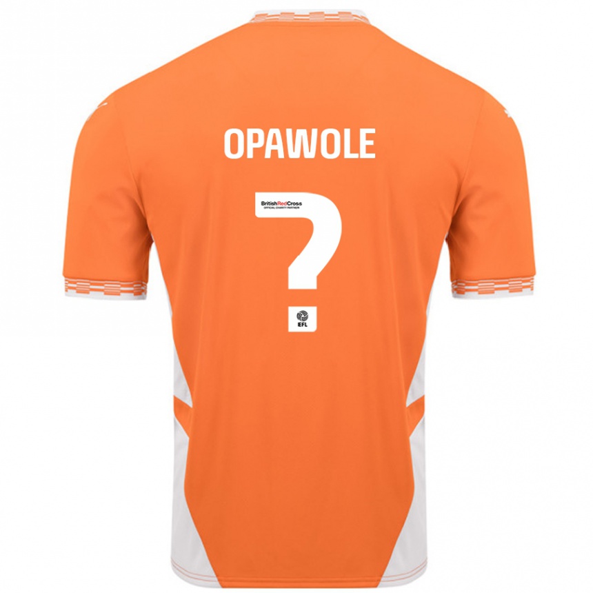 Kids Football Johnson Opawole #0 Orange White Home Jersey 2024/25 T-Shirt Australia