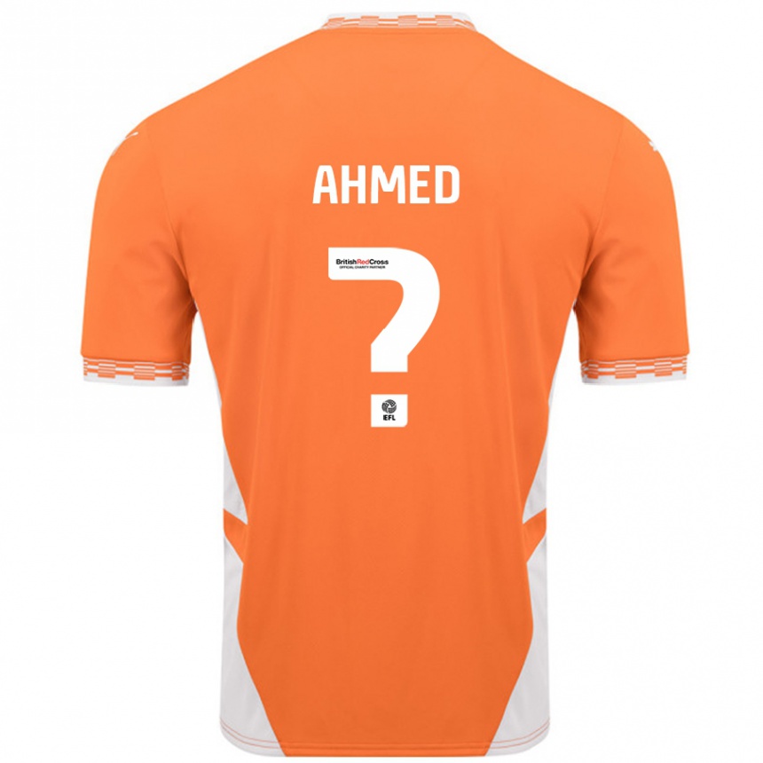 Kids Football Jibran Ahmed #0 Orange White Home Jersey 2024/25 T-Shirt Australia