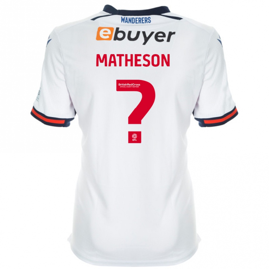 Kids Football Luke Matheson #0 White Home Jersey 2024/25 T-Shirt Australia