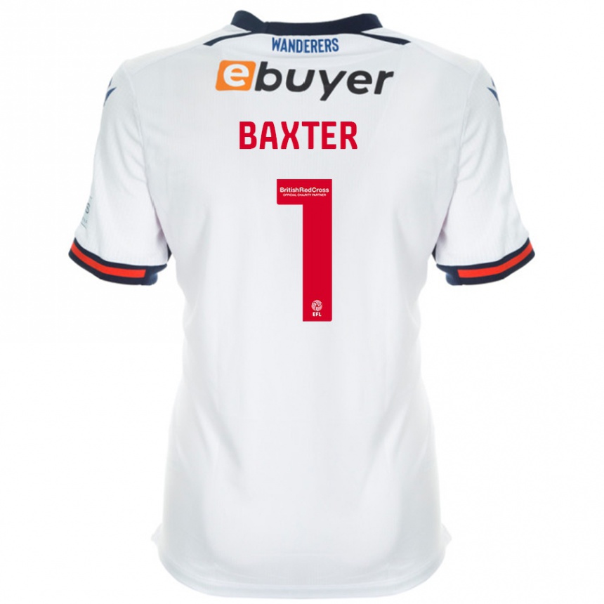 Kids Football Nathan Baxter #1 White Home Jersey 2024/25 T-Shirt Australia