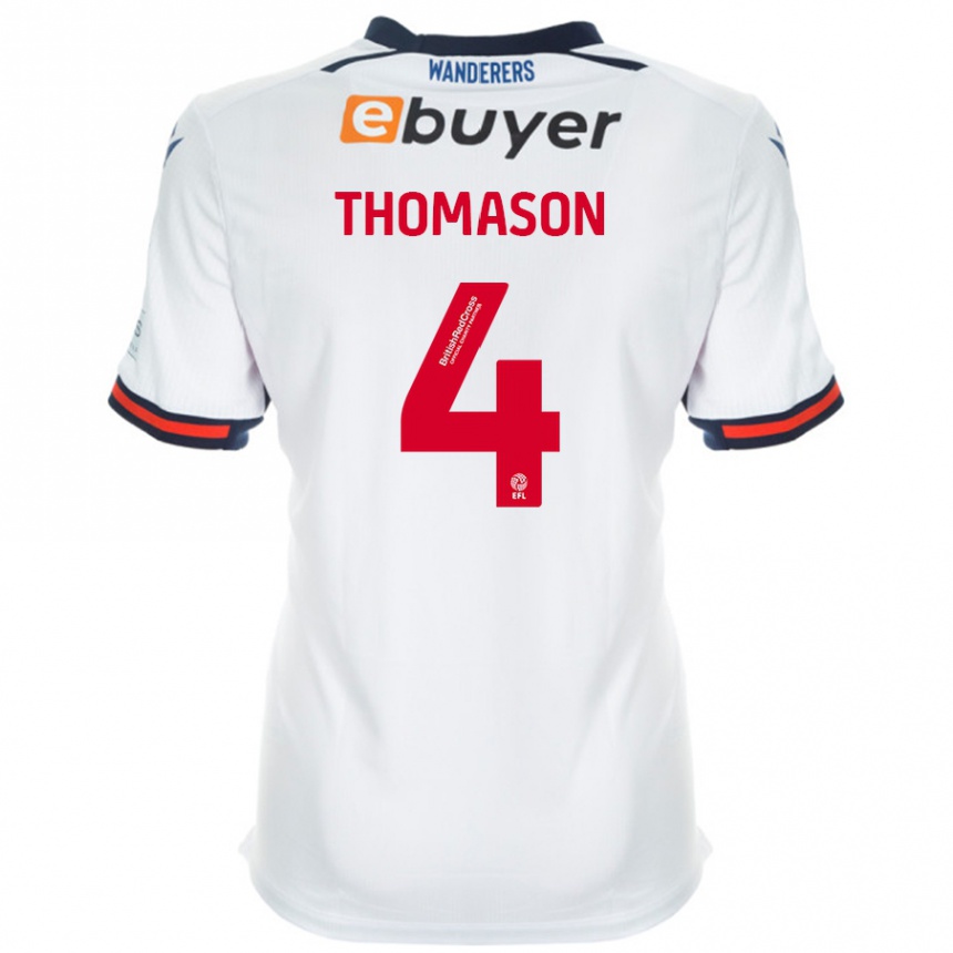 Kids Football George Thomason #4 White Home Jersey 2024/25 T-Shirt Australia