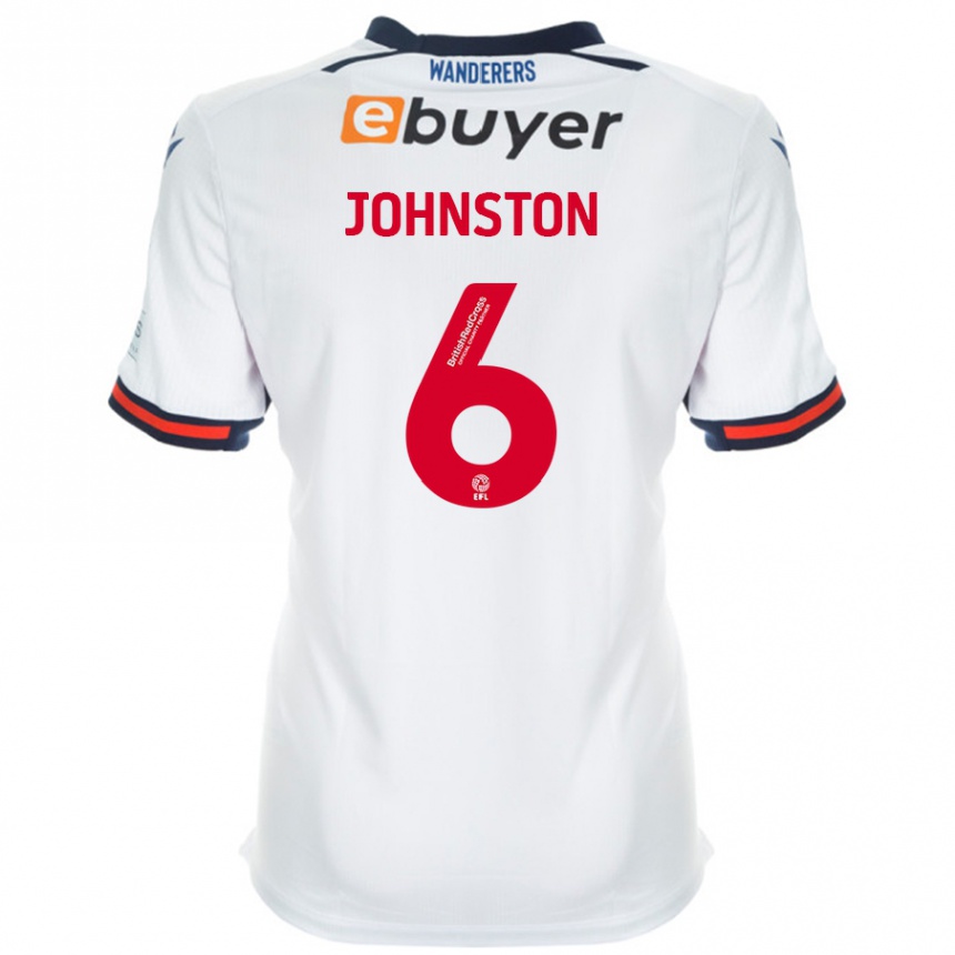 Kids Football George Johnston #6 White Home Jersey 2024/25 T-Shirt Australia