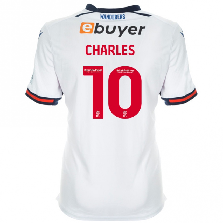 Kids Football Dion Charles #10 White Home Jersey 2024/25 T-Shirt Australia