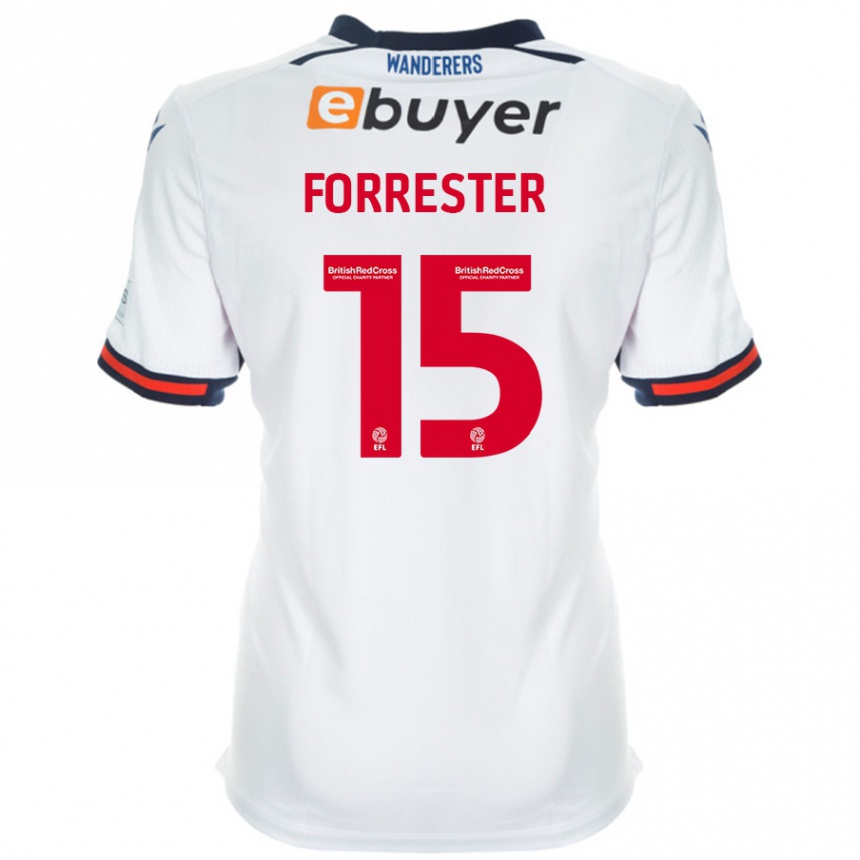 Kids Football Will Forrester #15 White Home Jersey 2024/25 T-Shirt Australia