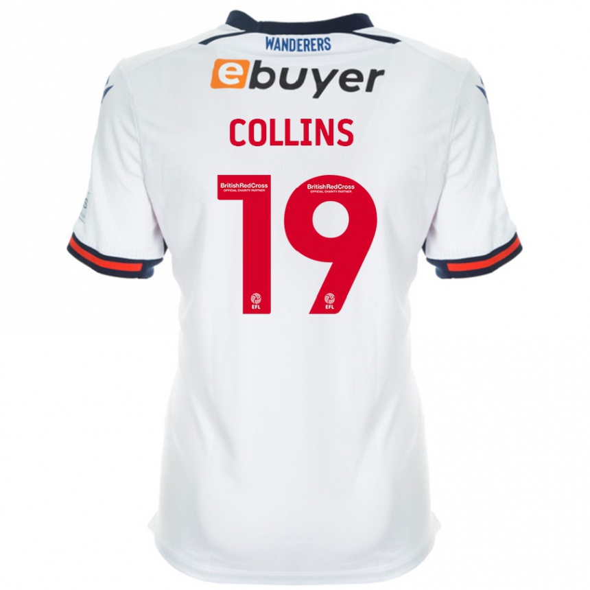 Kids Football Aaron Collins #19 White Home Jersey 2024/25 T-Shirt Australia