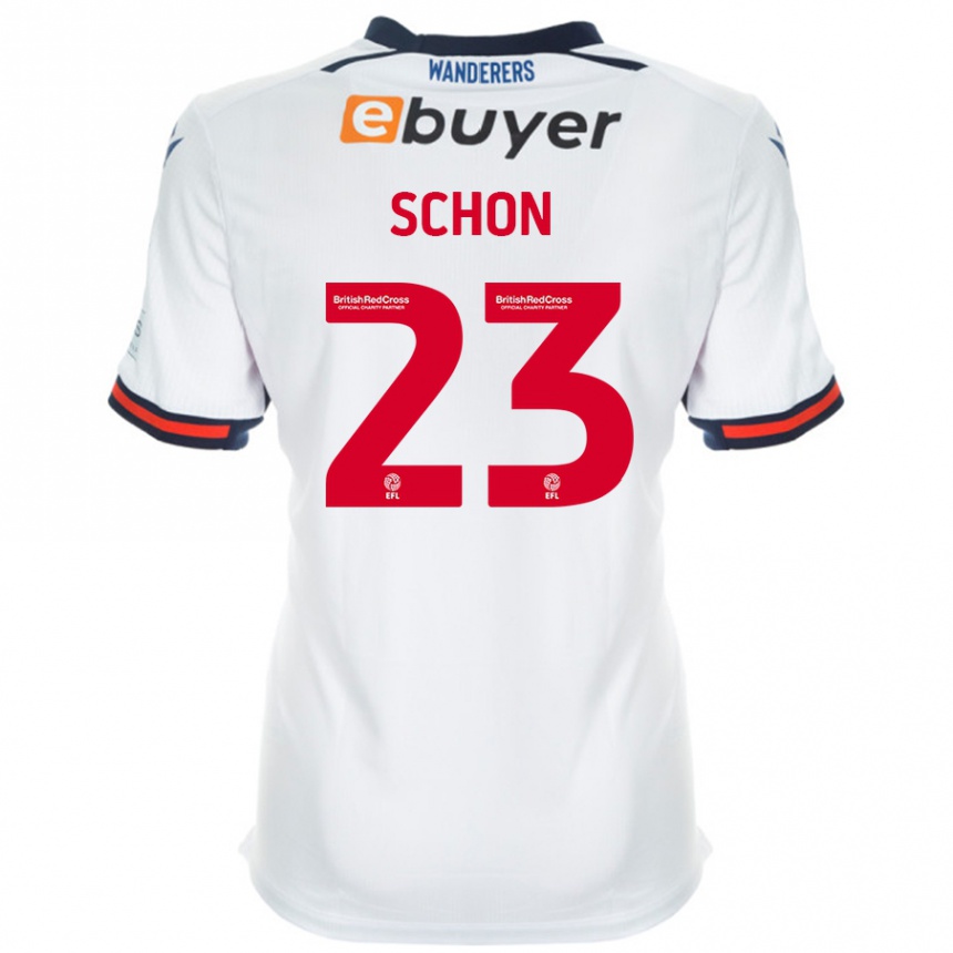 Kids Football Szabolcs Schön #23 White Home Jersey 2024/25 T-Shirt Australia