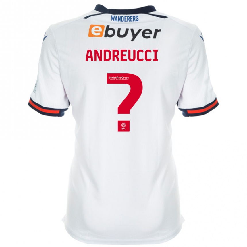 Kids Football Ben Andreucci #0 White Home Jersey 2024/25 T-Shirt Australia