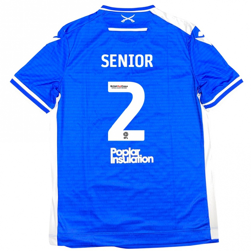 Kids Football Joel Senior #2 Blue White Home Jersey 2024/25 T-Shirt Australia