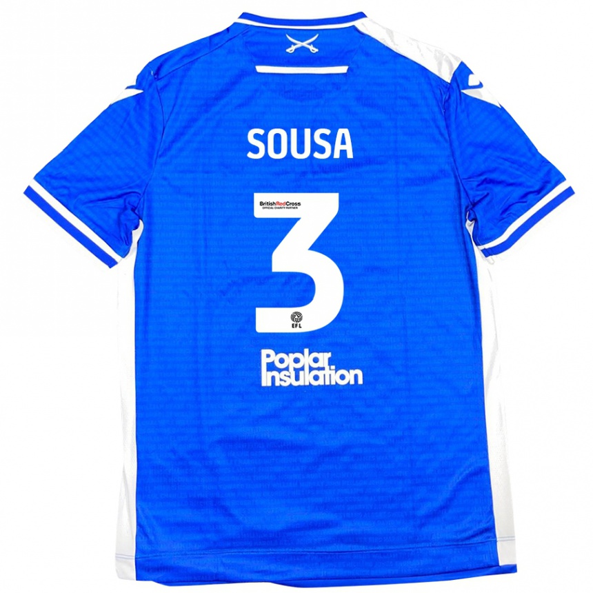 Kids Football Lino Sousa #3 Blue White Home Jersey 2024/25 T-Shirt Australia