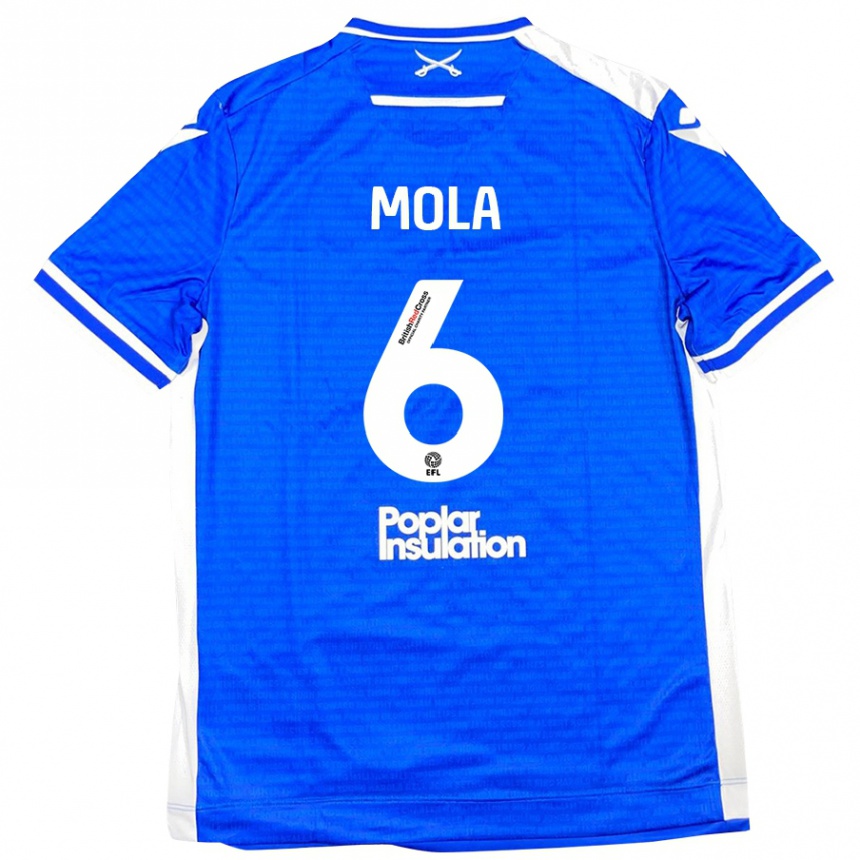 Kids Football Clinton Mola #6 Blue White Home Jersey 2024/25 T-Shirt Australia