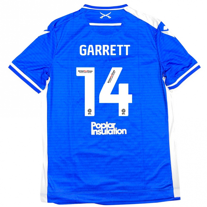 Kids Football Jake Garrett #14 Blue White Home Jersey 2024/25 T-Shirt Australia