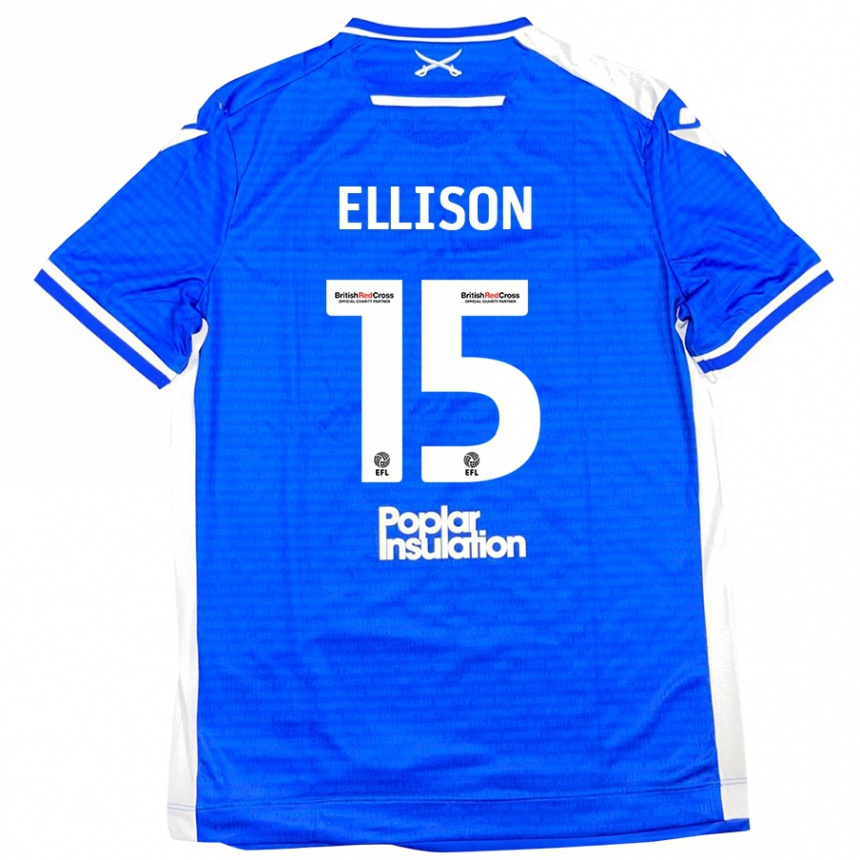 Kids Football Dan Ellison #15 Blue White Home Jersey 2024/25 T-Shirt Australia