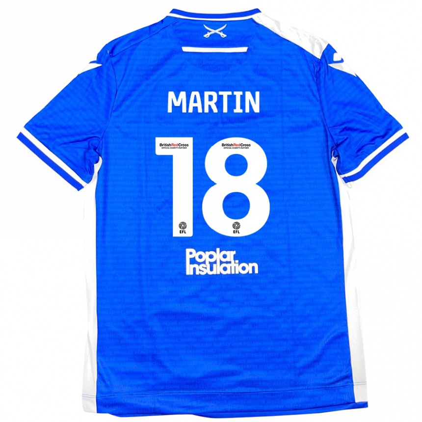 Kids Football Chris Martin #18 Blue White Home Jersey 2024/25 T-Shirt Australia