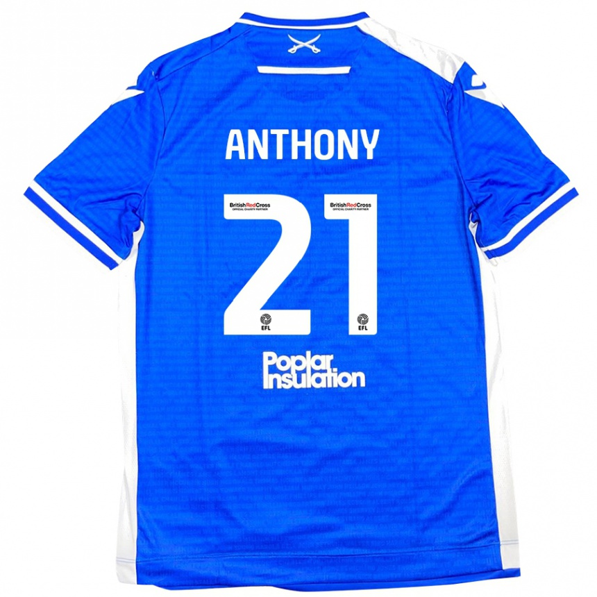 Kids Football Micah Anthony #21 Blue White Home Jersey 2024/25 T-Shirt Australia