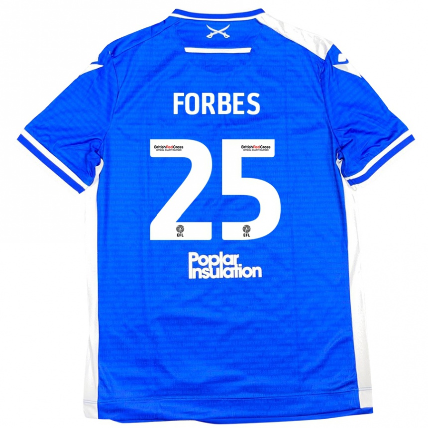 Kids Football Michael Forbes #25 Blue White Home Jersey 2024/25 T-Shirt Australia