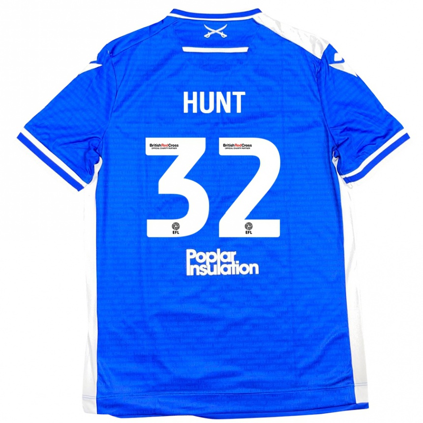 Kids Football Jack Hunt #32 Blue White Home Jersey 2024/25 T-Shirt Australia