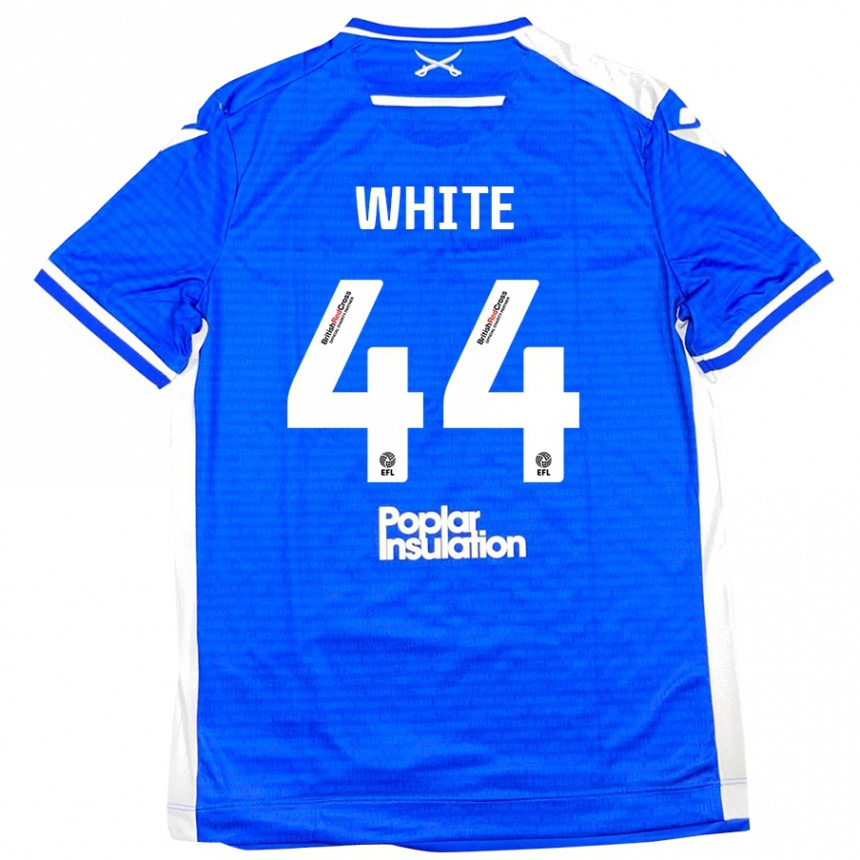 Kids Football Charlie White #44 Blue White Home Jersey 2024/25 T-Shirt Australia