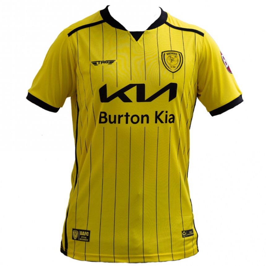 Kids Football Alex Bannon #21 Yellow Home Jersey 2024/25 T-Shirt Australia