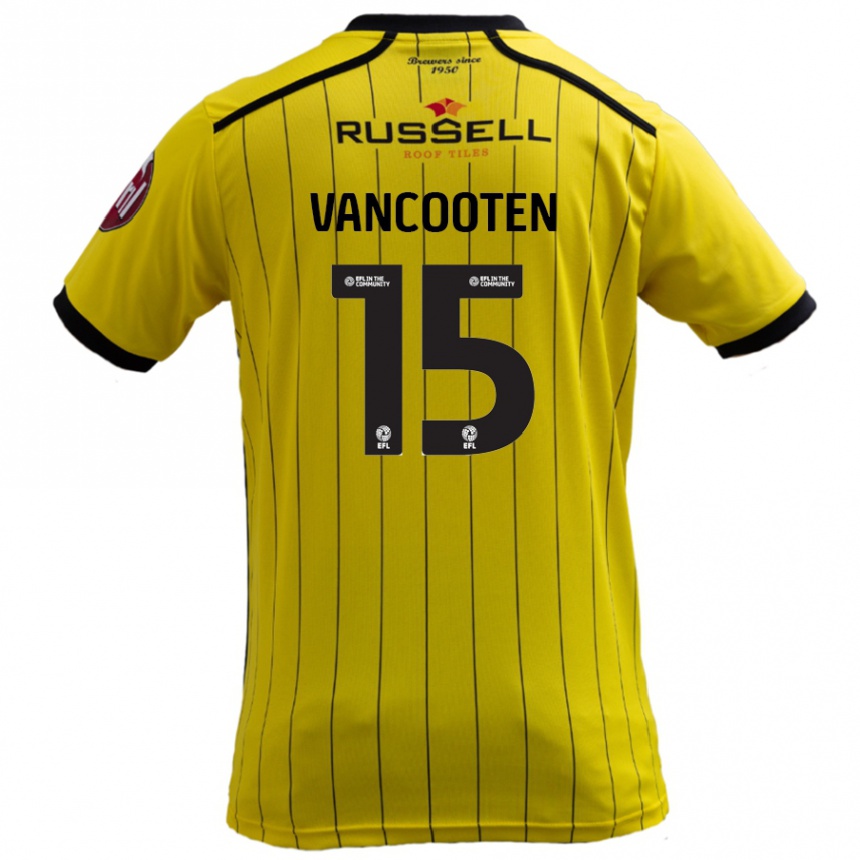 Kids Football Terence Vancooten #15 Yellow Home Jersey 2024/25 T-Shirt Australia