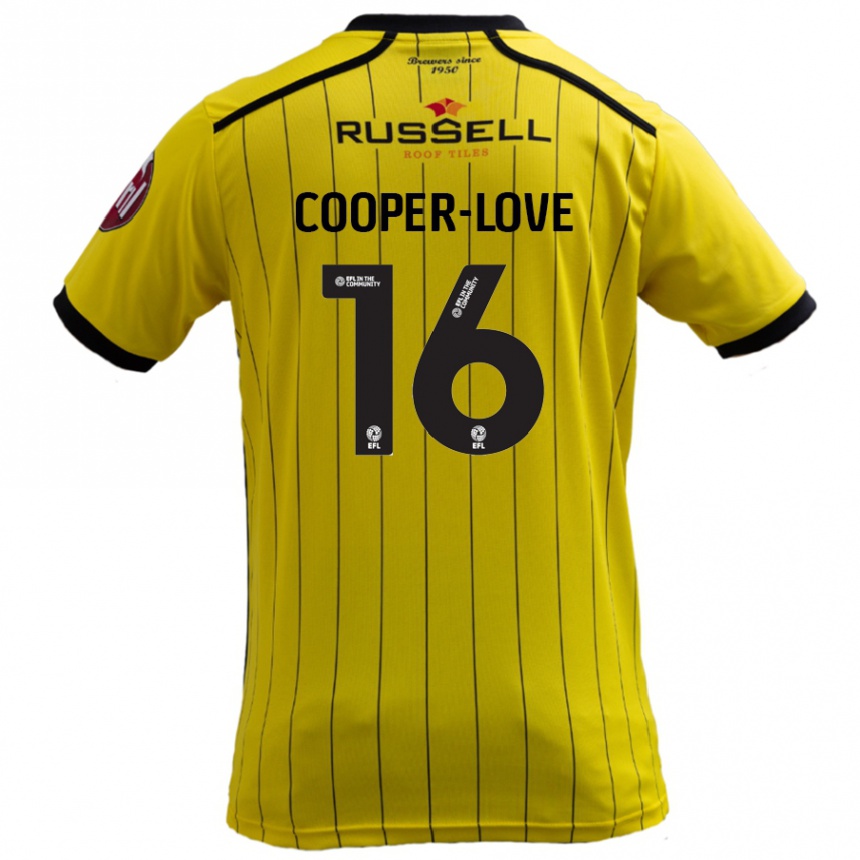 Kids Football Jack Cooper-Love #16 Yellow Home Jersey 2024/25 T-Shirt Australia