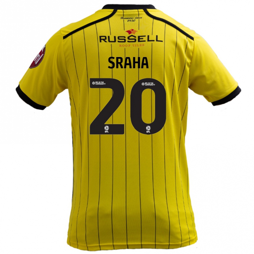 Kids Football Jason Sraha #20 Yellow Home Jersey 2024/25 T-Shirt Australia