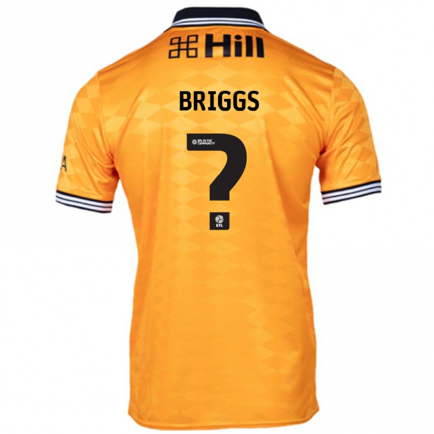 Kids Football Jj Briggs #0 Orange Home Jersey 2024/25 T-Shirt Australia