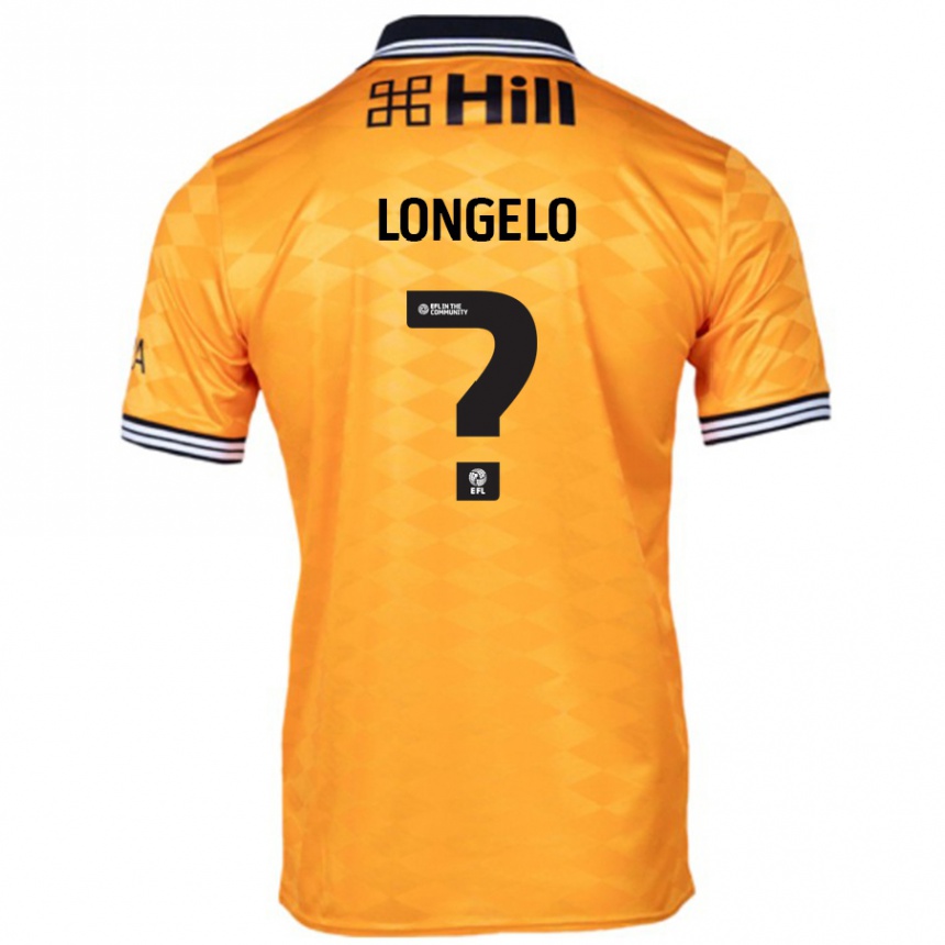 Kids Football Emmanuel Longelo #0 Orange Home Jersey 2024/25 T-Shirt Australia