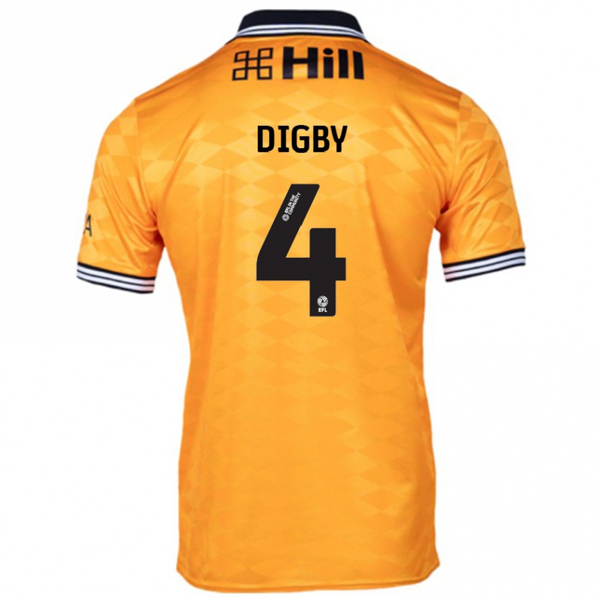 Kids Football Paul Digby #4 Orange Home Jersey 2024/25 T-Shirt Australia