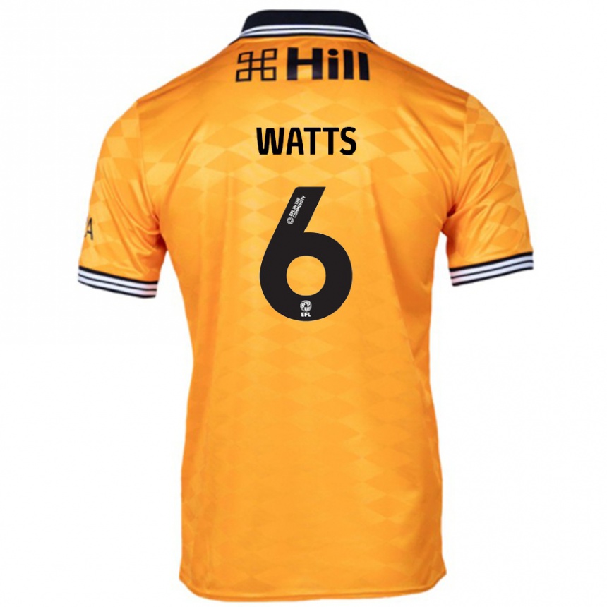 Kids Football Kell Watts #6 Orange Home Jersey 2024/25 T-Shirt Australia