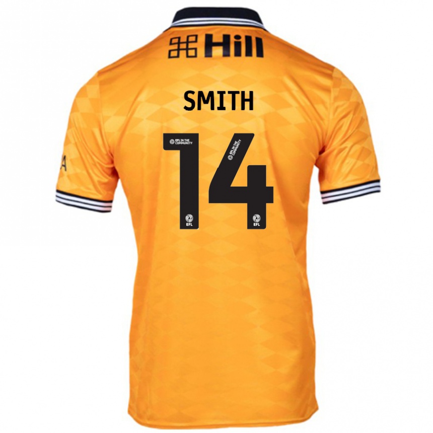 Kids Football Korey Smith #14 Orange Home Jersey 2024/25 T-Shirt Australia