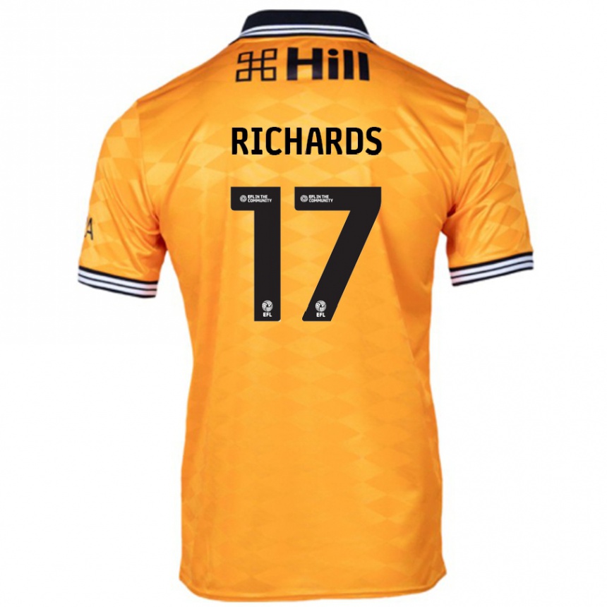 Kids Football Taylor Richards #17 Orange Home Jersey 2024/25 T-Shirt Australia