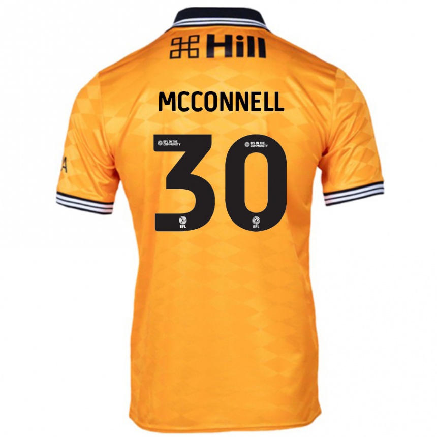 Kids Football Glenn Mcconnell #30 Orange Home Jersey 2024/25 T-Shirt Australia