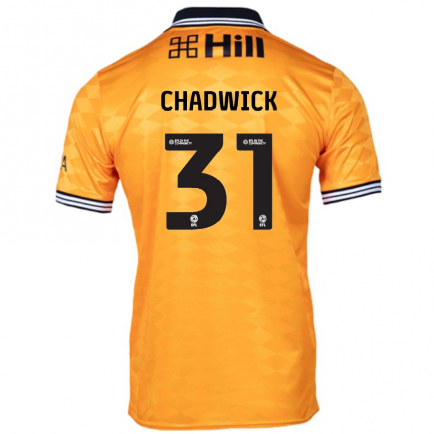 Kids Football Louis Chadwick #31 Orange Home Jersey 2024/25 T-Shirt Australia