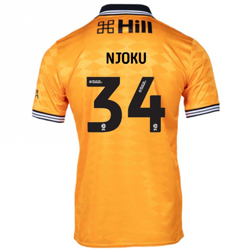 Kids Football Brandon Njoku #34 Orange Home Jersey 2024/25 T-Shirt Australia