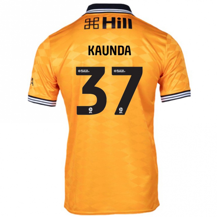 Kids Football Amaru Kaunda #37 Orange Home Jersey 2024/25 T-Shirt Australia